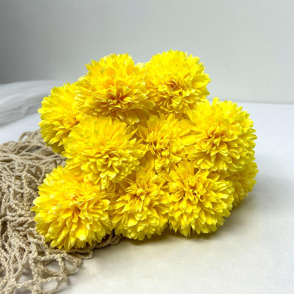 

Одиночный искусственный одуванчик, искусственный цветок шар хризантема зеленый шелковый цветок маленький букет с ручкой украшение для дома