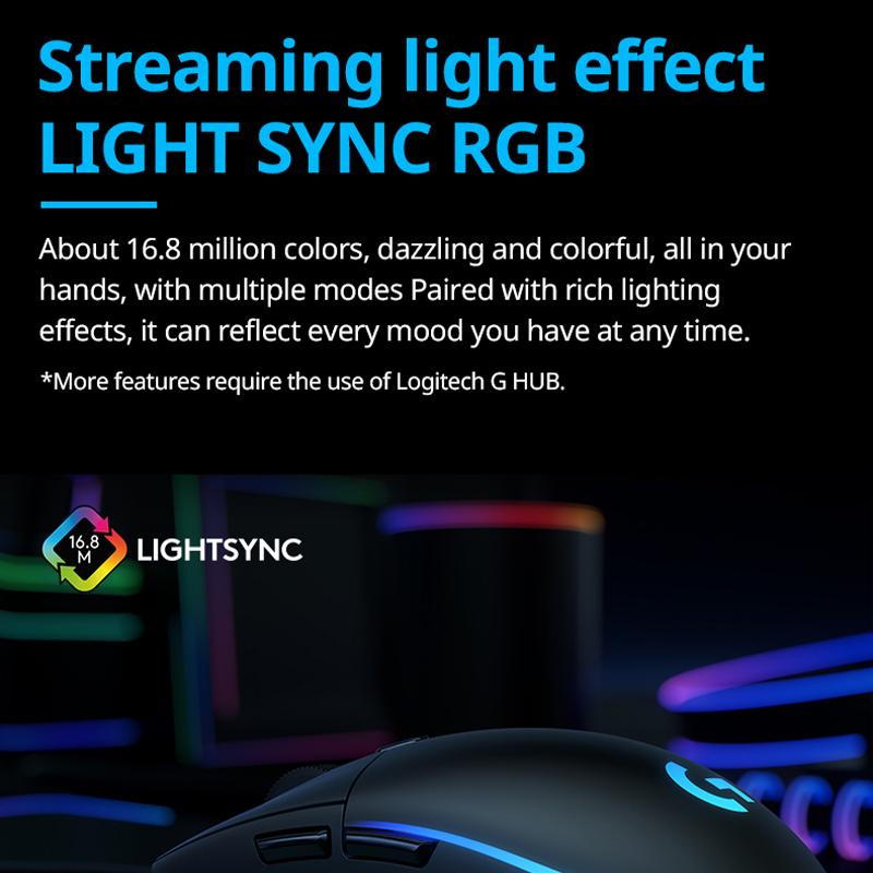 

Logitech G102 Mouse Original Ergonomic Mouse Optical 8000DPI 16.8M Color LED Customizing 6 Buttons Wired Pc Gaming Accessories