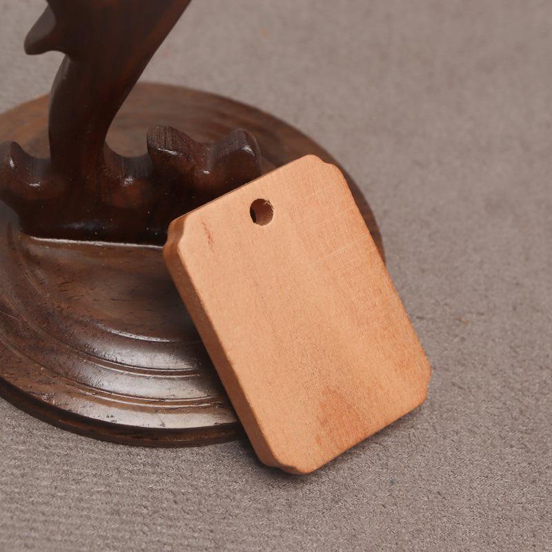 Peach Wood Wu Shi Pai Pendant for Children's Accessories - Safe Jujube Wood Plaque