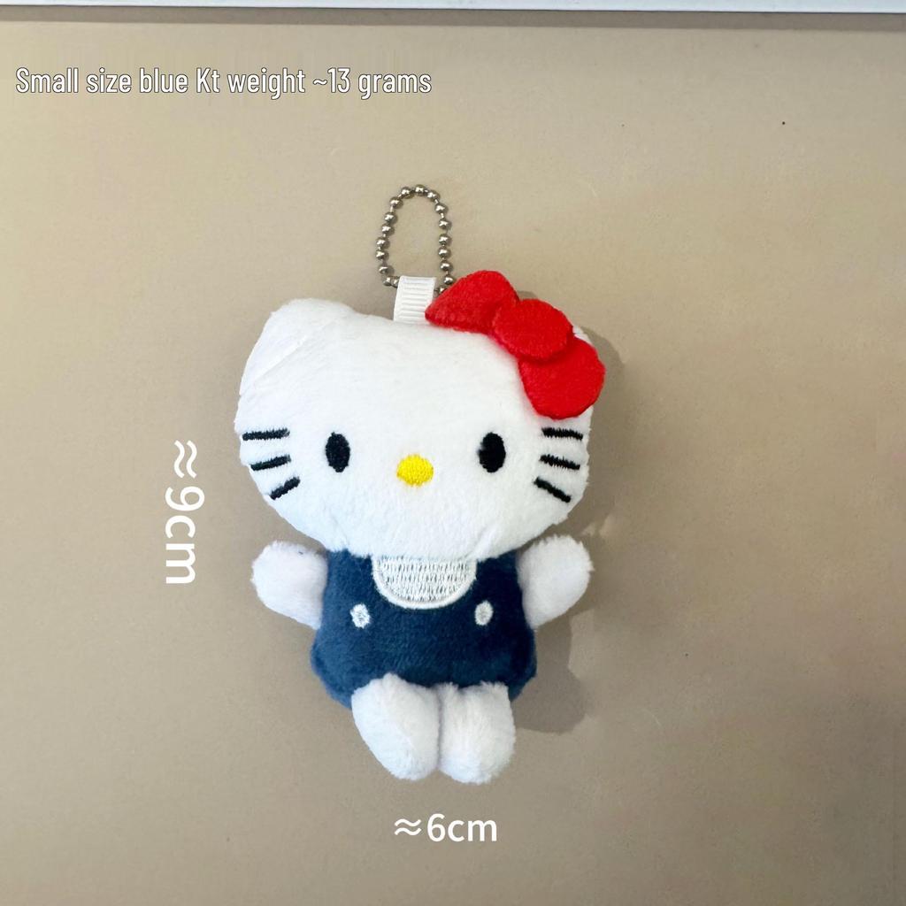 Hello Kitty Plush Keychain with Bow - Cute Cartoon Cat Bag Pendant Doll