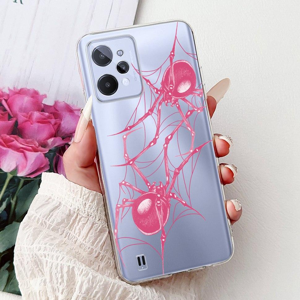 For Realme C31 Case Cute Butterfly Bear Cartoon Back Cover Phone Cases For Realme C 31 C31 4G RMX3501 RealmeC31 Soft Fundas