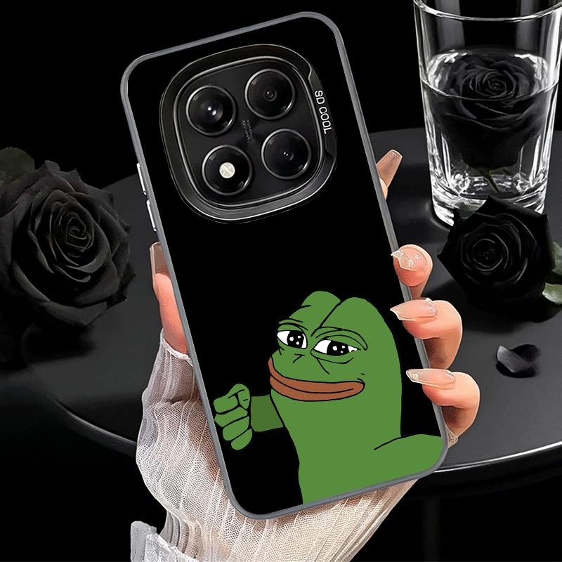 Funny Sad Forg P-Pepe Meme Soft Phone Case for Xiaomi Redmi Note 13 14 15 Pro Plus 12S 12 11S 11 11T 10S 10 Shockproof Cover Bac