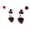 Les Trésors De Lily [J6248] - 2 Pairs of Red 'Sissi' Earrings