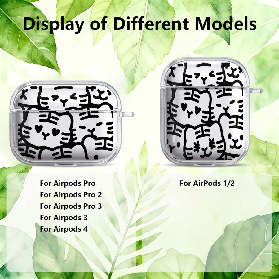 Cute Animals Case For Airpods 2 Pro2 Pro 4 1 3 Pro3 Clear Earphone Cases Cover