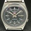 USED VINTAGE SEIKO 5 AUTOMATIC 7009A JAPAN MENS D/D BLACK WATCH 602-a313580-2 SKU602-a313580