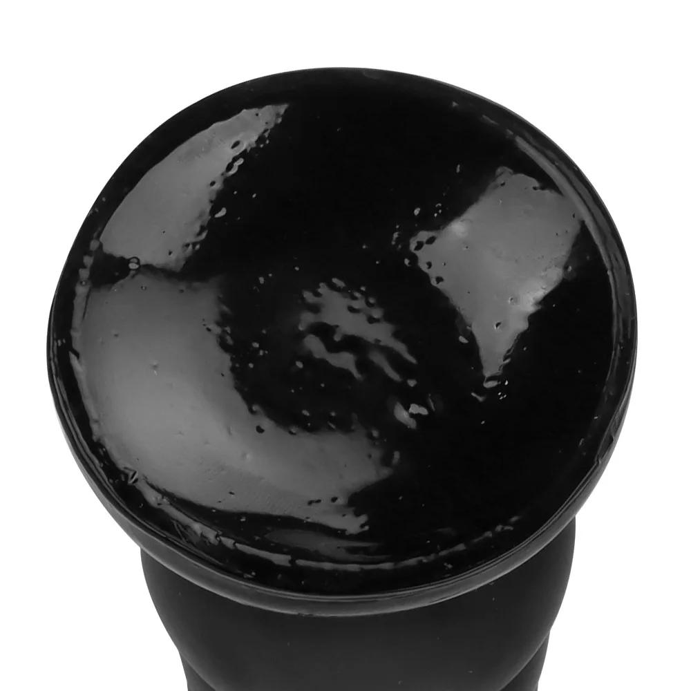 New Black Extra Large Anal Plug with Suction Cup Fisting Toy Anal Expander Adult Sex Toy Big Dick PVC Dildo