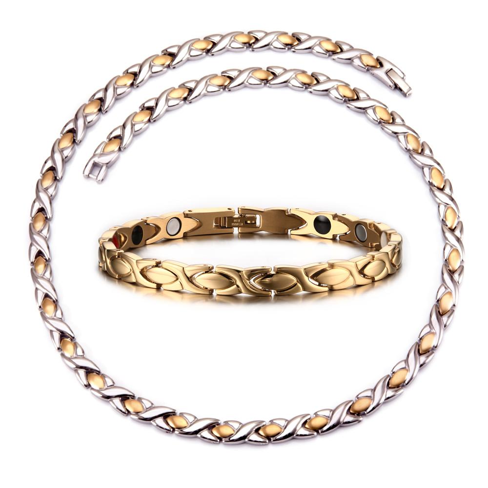 

Ikuinen Набор ювелирных изделий с крестом для мужчин и женщин Магнитное длинное ожерелье-браслет Преимущества Золото Магнитная терапия Артрит Ювелирные наборы Здоровье серебряный/золотой