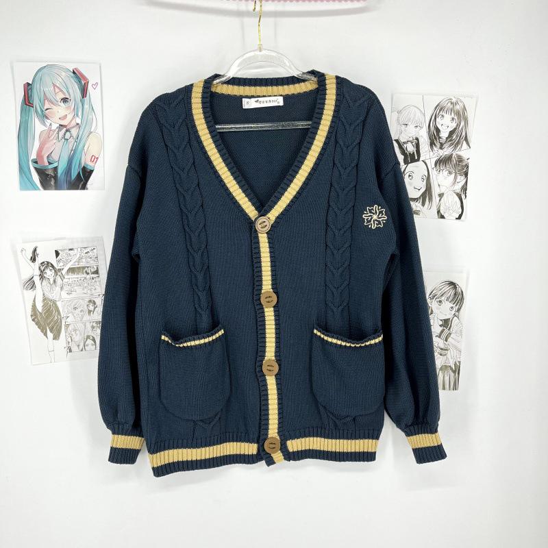Sui Ying College Style Long-Sleeved Cardigan – Autumn/Winter JK Uniform Sweater