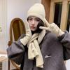 New Red Hat Scarf Gloves Set Ear Protection Thickened Knitted Woolen Cap Warm Cotton New Year Winter Beanie Hats Christmas Gift