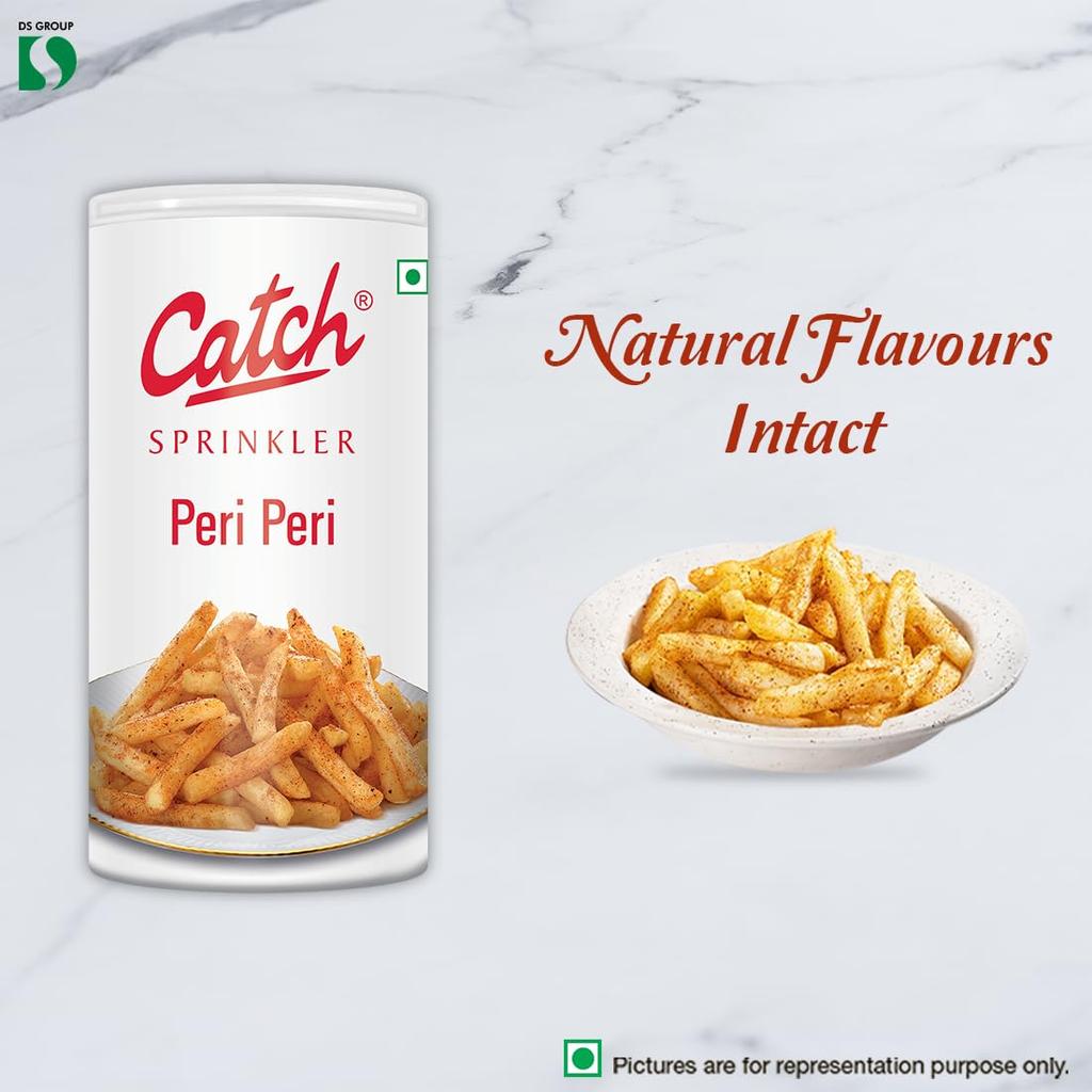 Catch Polvilhador de Masala Peri Peri 90 g – Mistura de Especiarias Picantes para Snacks, Batatas Fritas, Pizza e Saladas – Fácil Dispensa, Sabor de Alta Qualidade