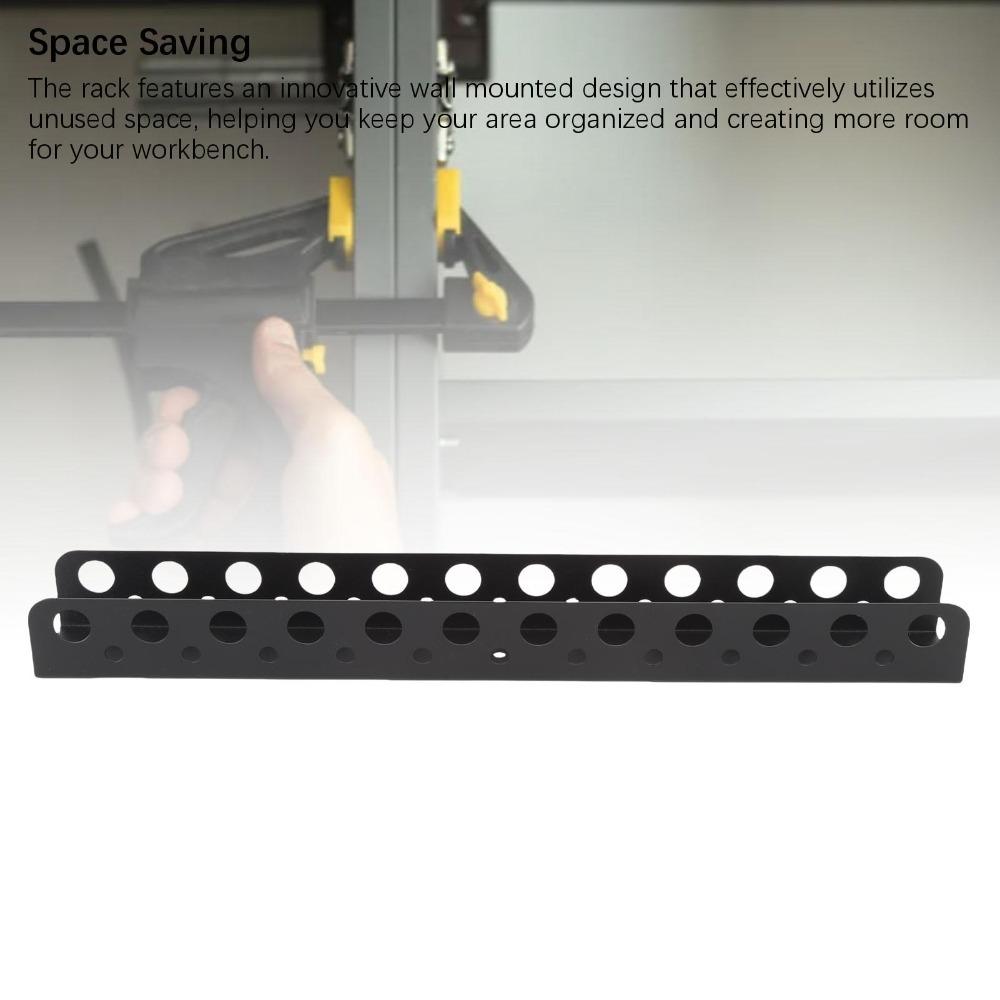 Space Saving Wall Tool Rack Wall Mounted Tool Organizer Holder Tool Storage Rack Workshop Shed