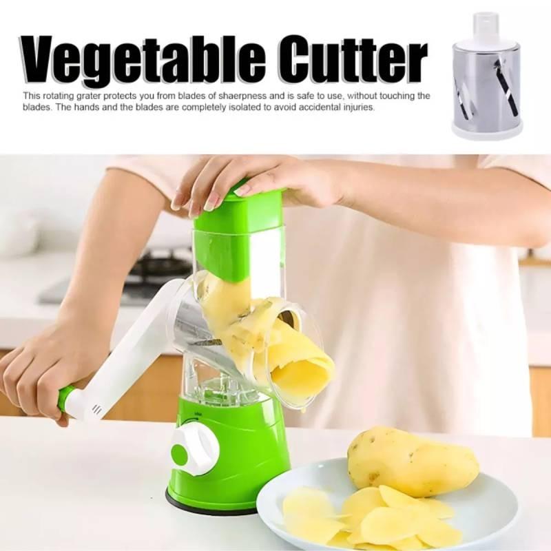 Rotary 3in1 Food Slicer Chopper Cheese Grater Fruit Vegetable Cutter Shredder