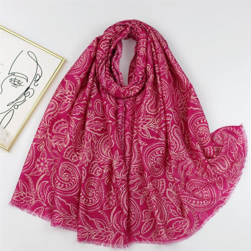 6 Colors Luxury  Cotton Viscose Scarf Khaki Paisley Floral Fringe Shawls And Wraps Echarpe Pashmina Bufandas Hijab 180*90Cm