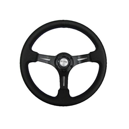 FORTUNE D1 SPEC DEEP60 Deep Cone Steering Blue Wheel, 34.5mm, Stitching, DSC-60345BL