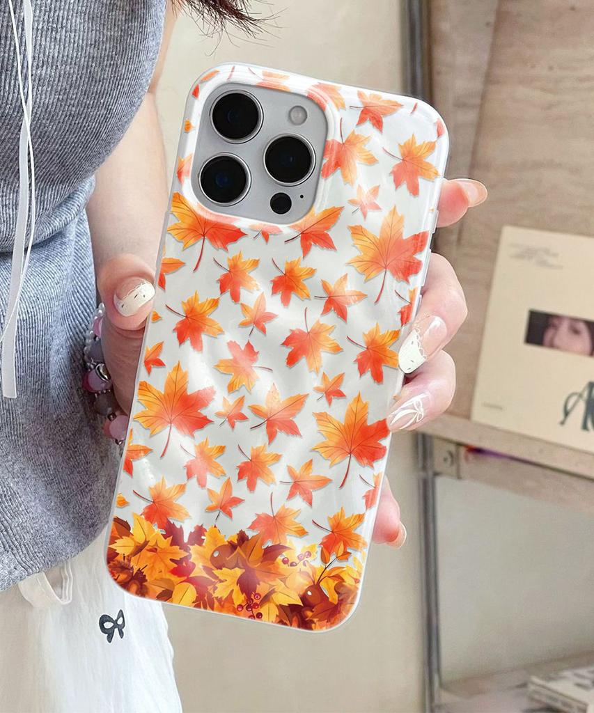 Autumn Maple Leaves Phone Case For IPhone 17 Air 16 15 14 13 12 11 Pro Max Cover Case For IPhone 16 15 14 Plus Case Funda Coque