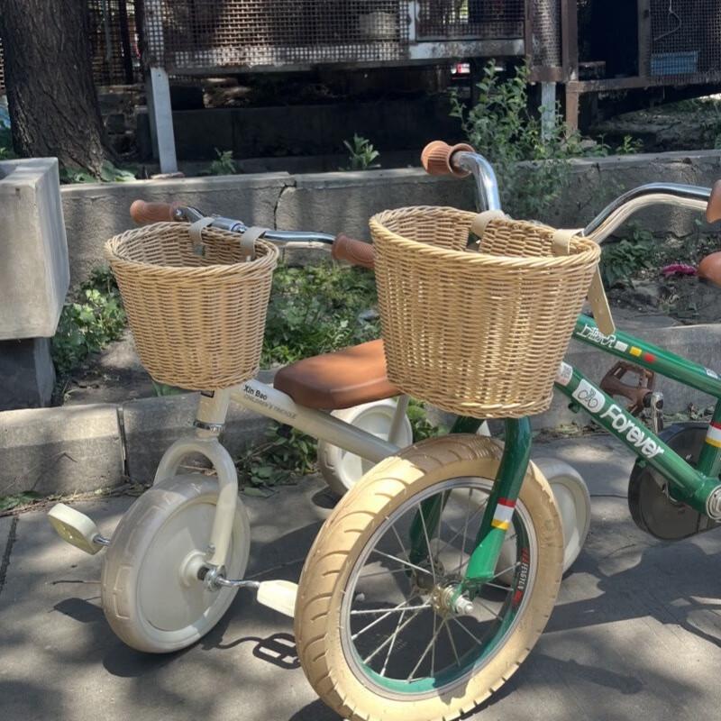 Lishi Wicker-Style Bicycle & Balance Bike Front Basket