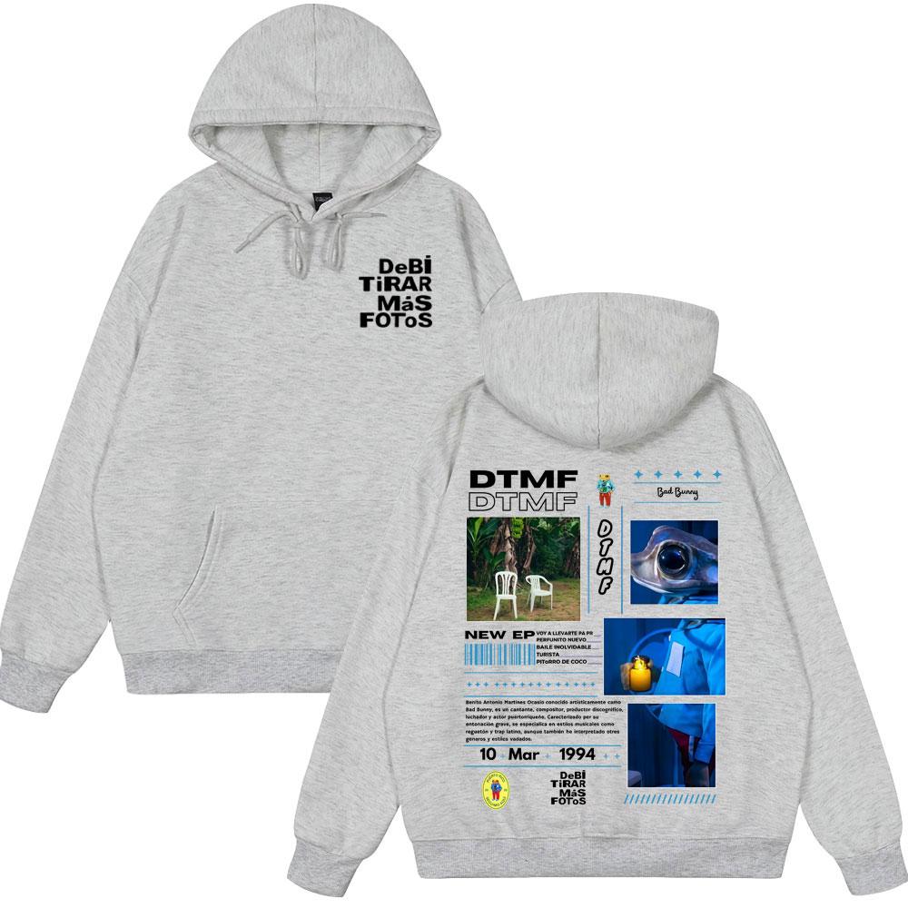 DTMF Debí Tirar Más Fotos Rapper Bad Bunny 2025 Album Punk Hoodies Couple Winter ClothING Oversized Streetwears Classic Pullover