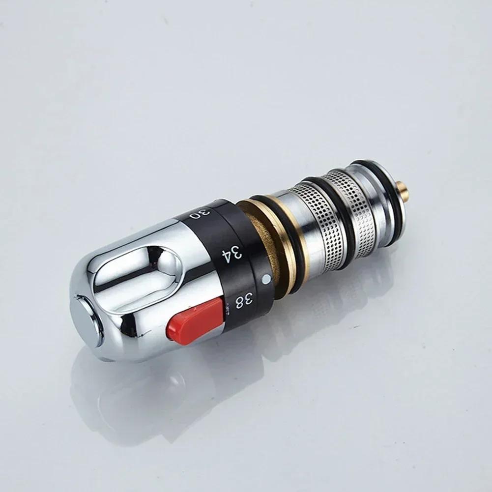 Thermostatic Valve Cartridge, Bathtub/Shower Mixing Valve, Brass Valve Stem Repair Kit, Solar Water Heater Thermostatic Valve