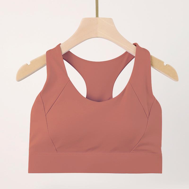 Shockproof High-Strength Sports Bra with Fixed Cups - Thin, Beautiful Back Design for Summer