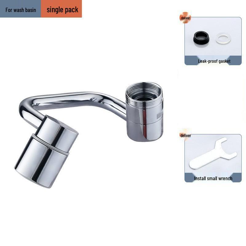 Rotating Faucet Extender with Anti-Splash Aerator