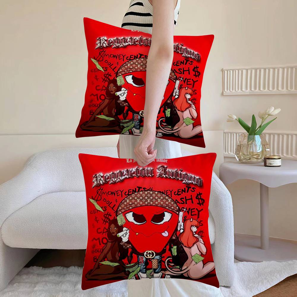 

La M-Mafia del Amor Pillow Case Anti-dustmite Pillowcase Invisible zipper silky Sofa cushion cover 12x12Inch