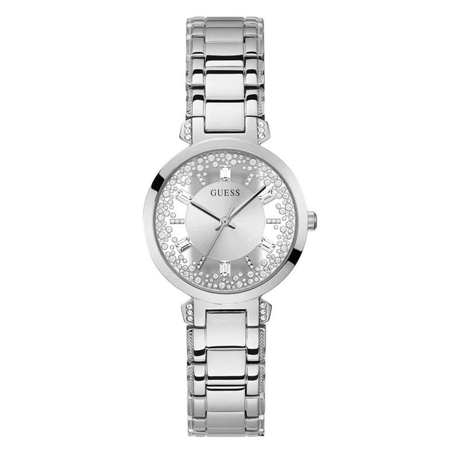 

Crystal Clear Quartz Pink Women s Watch, Stainless Steel Strap For Daily Wear, As A Gift For Mother s Day, Anniversaries GW0470L1