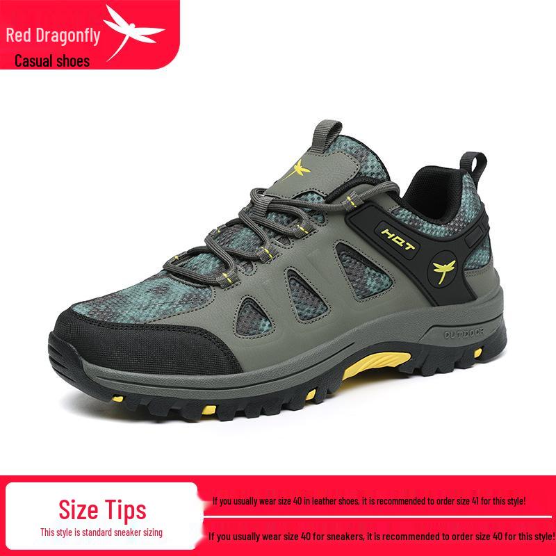 Red Dragonfly Men s Autumn Hiking Shoes - Non-slip, Wear-resistant  Breathable for Outdoor Activities 41