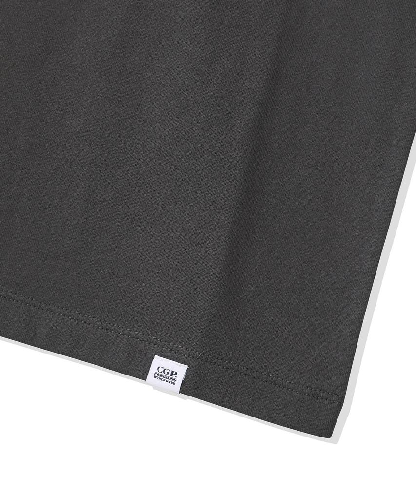 CGP (Women) Square Logo Short Sleeve T-Shirt_Charcoal