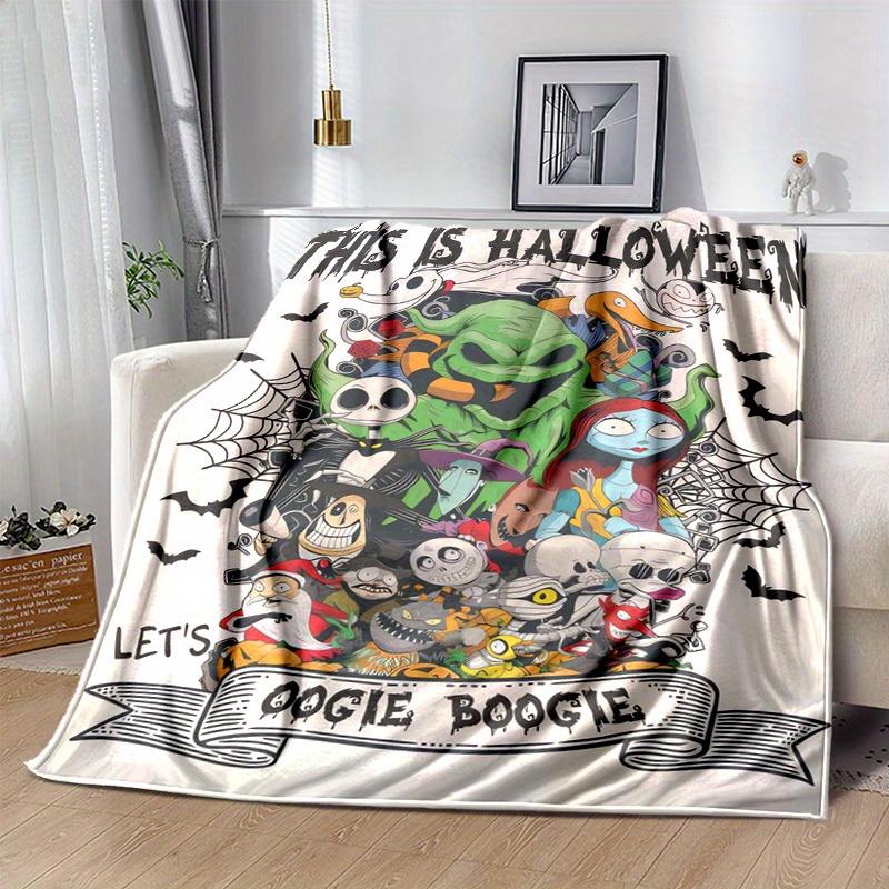 1pc, Spooky Halloween Home Decor: Cozy Flannel Blanket for Bedroom, Living Room, Travel, Camping, Car 80x120cm