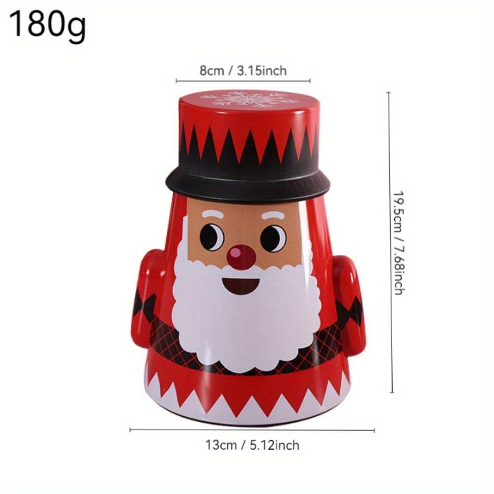 Christmas Cookie Tins with Lids Round Christmas Tin Containers with Gift Ribbon Large Medium Small Xmas Metal Nesting Containers