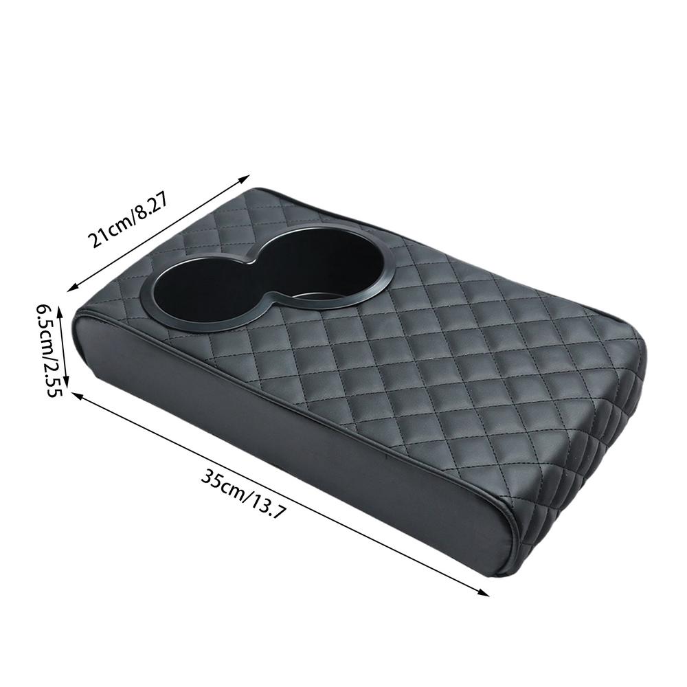 Multi-functional Height Increasing Cushion Car Center Console Pad Armrest Box Booster With Cup Holder Car Interior Accessories