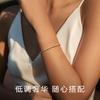 APM Monaco Bracelet [Romantic Confession] High-end simple inlaid golden crystal diamond versatile daily gift box synthetic cubic Golden S Endless Love