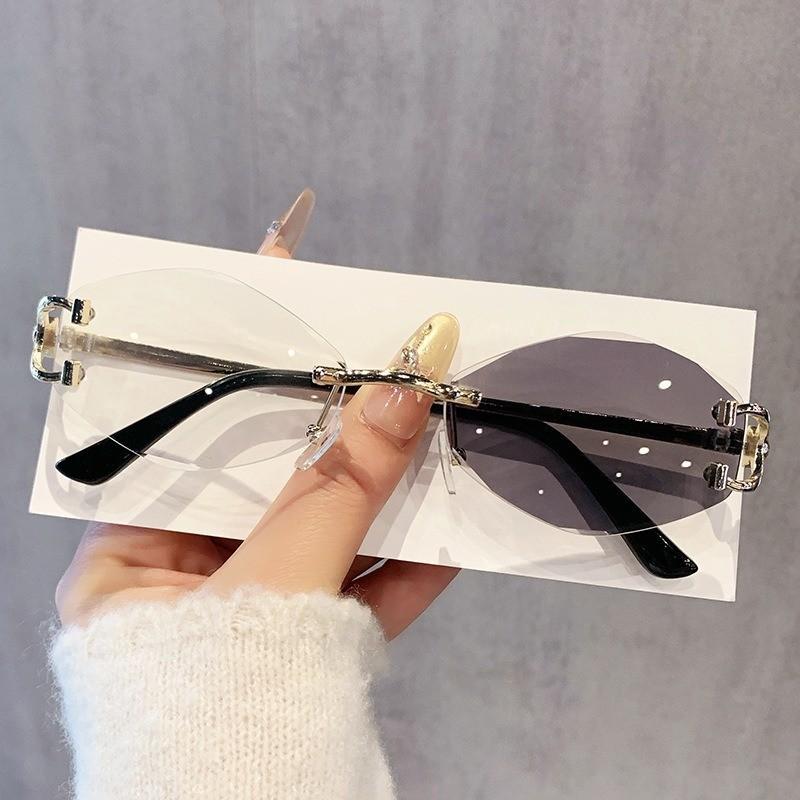 Geometric Square Sunglasses With Metal Frame Uv400 For Fashion Casual Outdoor Activities