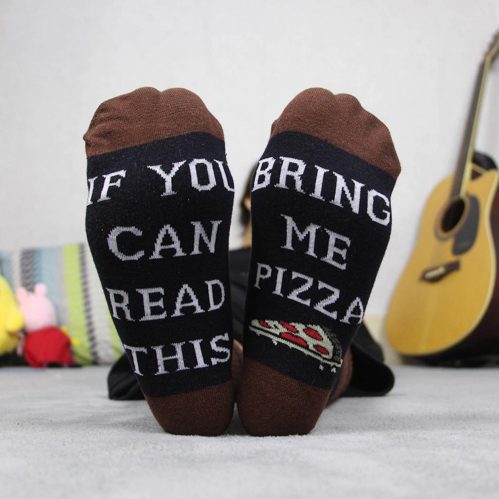 Christmas Holiday Pizza Print Mid-Calf Socks - Hot Selling