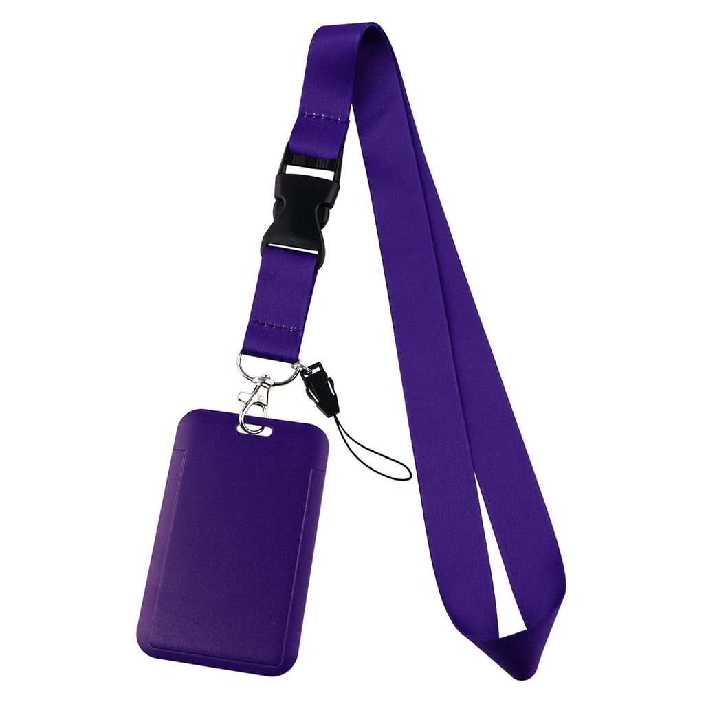 Pure Color Credential Holder Lanyard For Keys Neck Strap Id Card Badge Holder Key Chain Key Rings Accessories Christmas Holiday Gifts