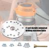 Durable Transparent Router Base Plate With 1.18inch Precisely Drilled Hole For Enhances Woodworking Accuracy Tool