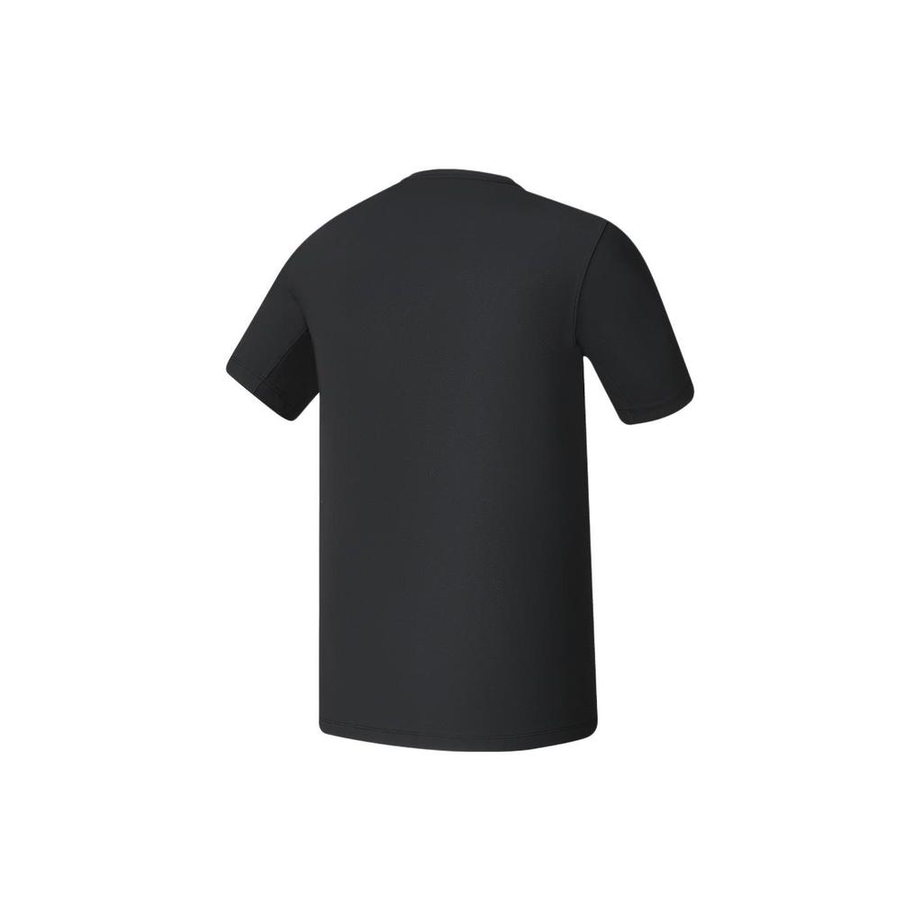 FILA Solid Color Simple Knit Sports Casual Short Sleeve T-Shirt Men Tops Deep-Black A11M417101F-BK