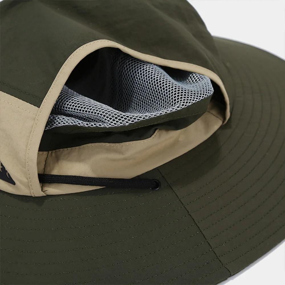 Summer Outdoor Sun Protection Hat for Women Men Hiking Fishing Sunscreen Visor Cap Large Brim Shawl Quick Drying Fisherman Hat