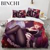Kawaii Anime sexy Mädchen Bettwäsche-Set, Bettbezug, Bettset, Steppdecke, Kissenbezug, King-Queen-Twin-Size, Jungen, Mädchen, Erwachsene