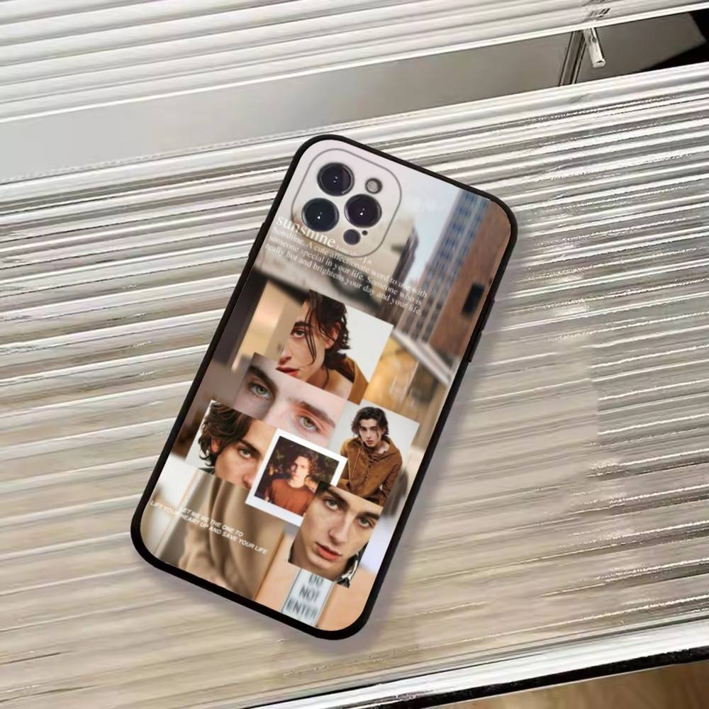 Heißer Schauspieler T-Timothée Chalamet Handyhülle Für iPhone 17,16,15,14,13,12,11 Plus,Pro Max,XS,Weiche Schwarze Hülle