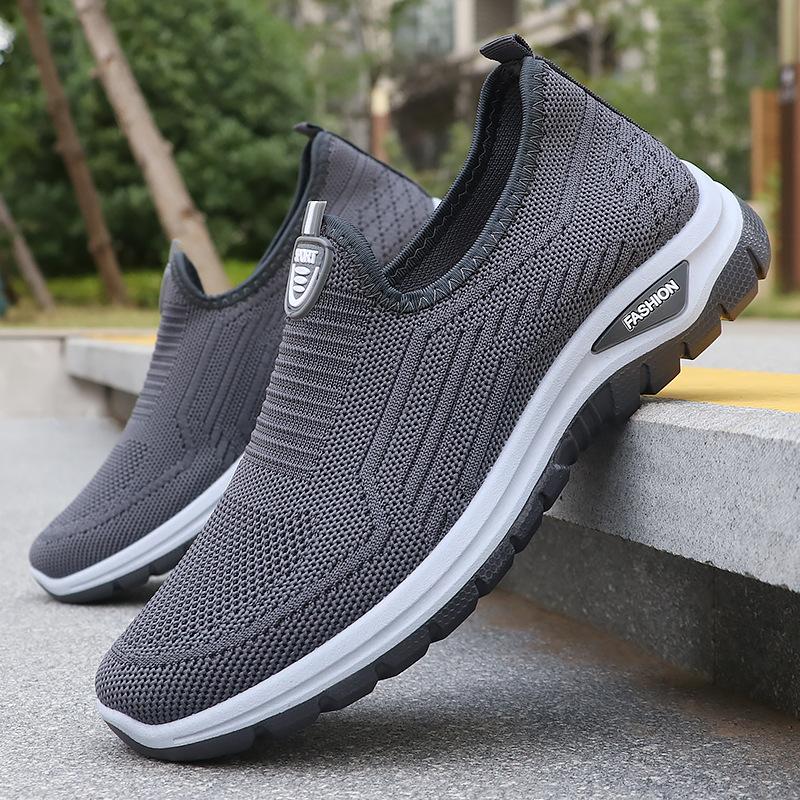 Fashion Summer New Men's Casual and Comfortable Daily Mesh Cloth Shoes, Breathable and Casual Polyurethane Outsole Sports Shoes