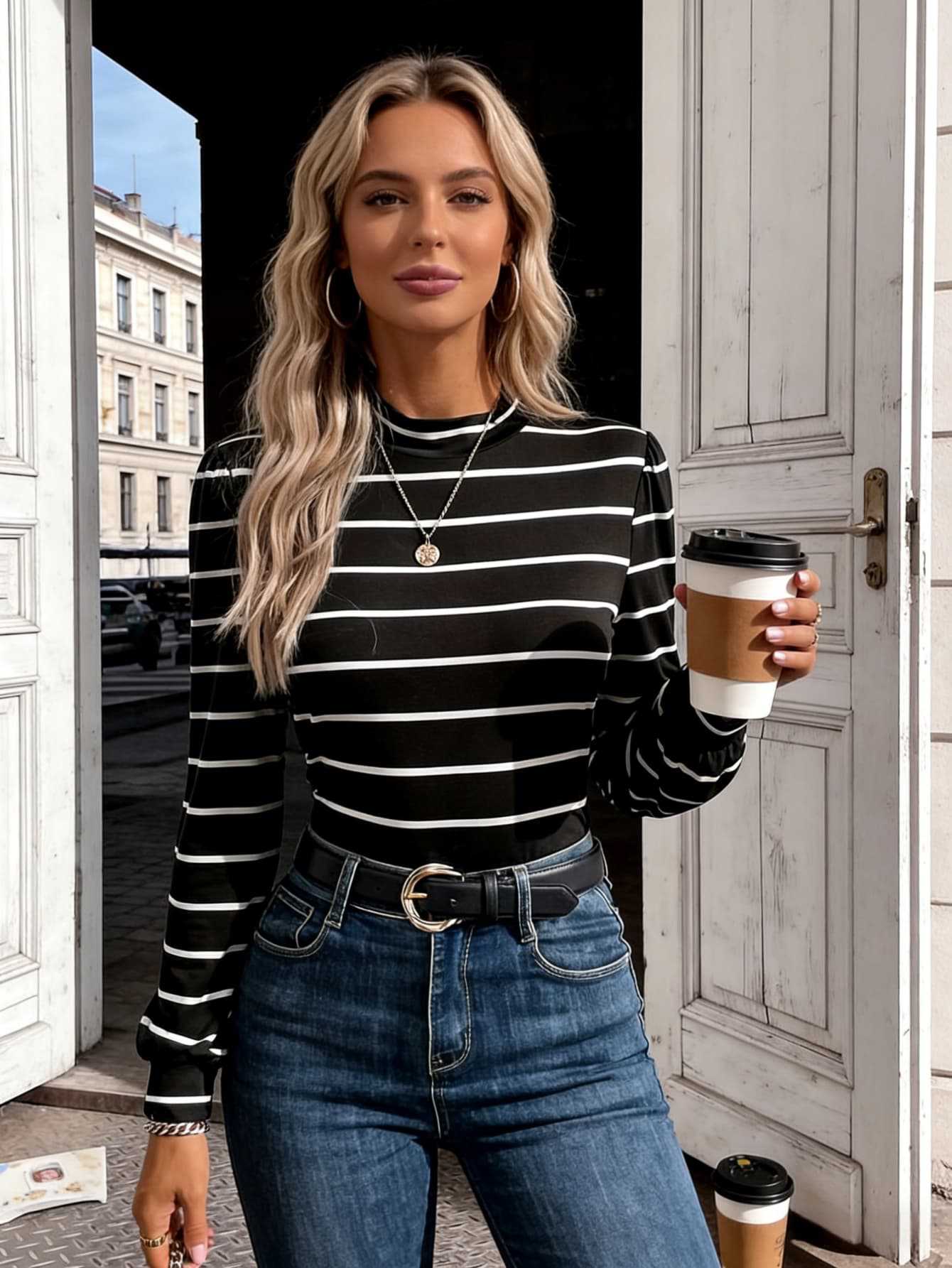 Cross-border hot-selling fashion long-sleeved T-shirt women s clothing independent station hot-selling styles Guangzhou factory wholesale delivery XS