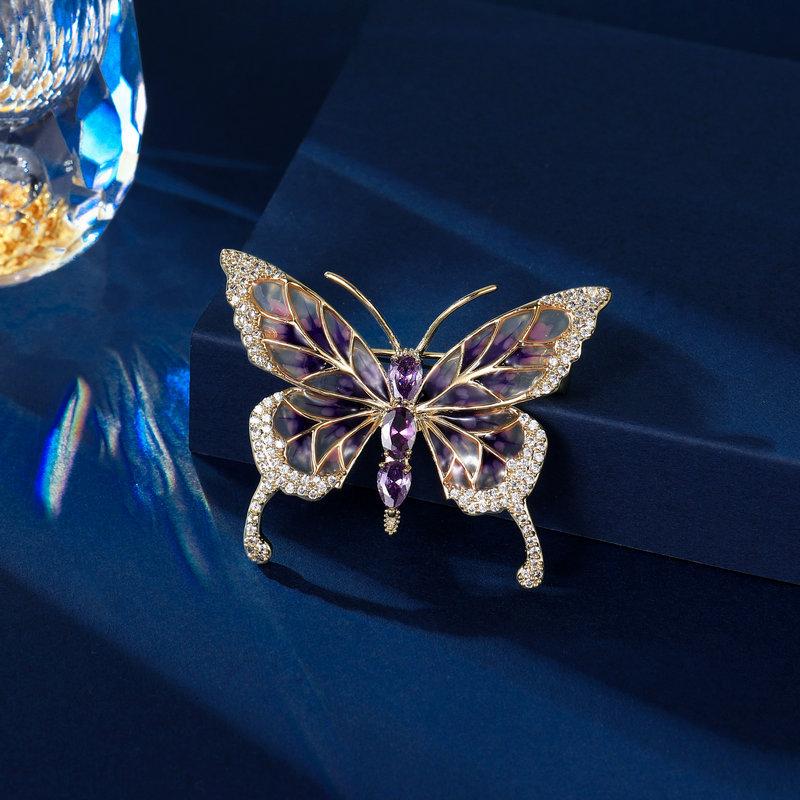 

Роскошный темпераментный костюм свитер корсаж насекомое капельница булавка фиксированная одежда аксессуары новая эмалевая бабочка брошь