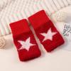 Plush Half-finger Gloves for Women, Thickened To Keep Warm In Autumn and Winter, Students Can Touch the Screen When Writing, Wrist Guards To Prevent