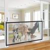 Heavy Duty Dog Barrier Fence with Hooks Insulated Net Foldable Breathable Mesh Mirror Door Pet Security Gate for Indoor Outdoor