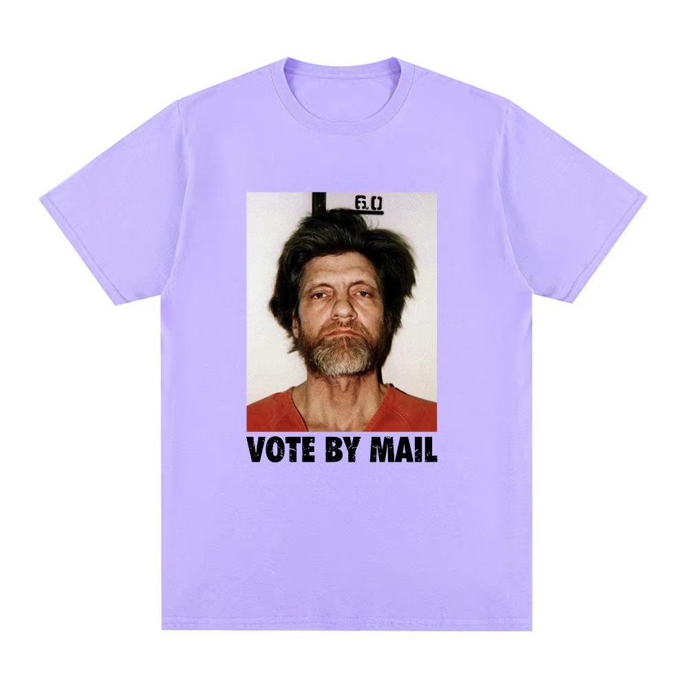 Vote By Mail Ted Kaczynski T Shirt Men Fashion Harajuku Graphic T-shirt Unisex High Quality Casual Vintage  Tee Shirt Tops