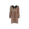 Fashion Leopard Print Print Dress Retro Street Long Sleeve Short Dress Sexy Waist Trimming Sexy Wind