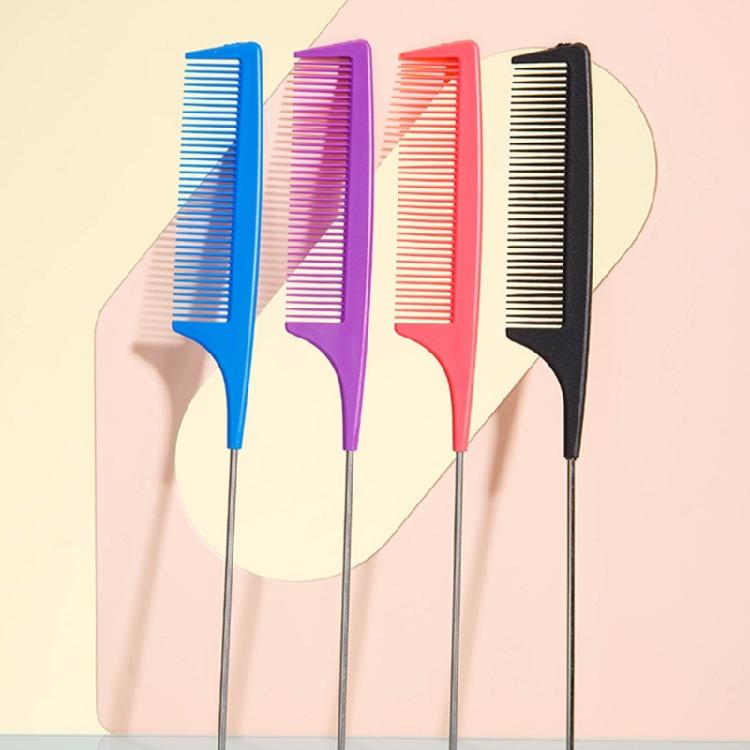 Hair Metal Tail Combs Pointed Plastic Parting Combs for Women Girls for Curly Braiding Heat Resistant Styling Tool