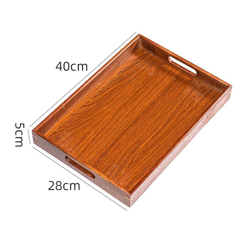 Rectangular Wooden Trays Ebony Tea Tray Fruit Snack Coffee Breakfast Serving Trays Food Plate Platter Kitchen Tableware