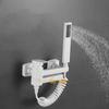 Brass Black Wall-Mounted Hot and Cold Mixed Type Bathtub Spout Hand Spray Shower Seat Gray White Chrome Bathroom Faucet